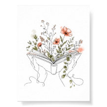 Pósters de Arte de Línea Botánica de Blooms Book