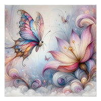 Posters de arte de mariposa en habitaciones para C