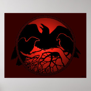 Posters de arte raven Arte nativo de vida silvestr