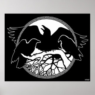 Posters de arte raven Arte nativo de vida silvestr