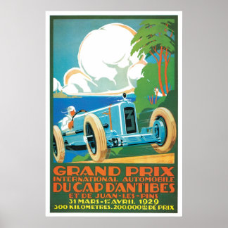 Posters de arte y cosecha de automóviles Gran Prix