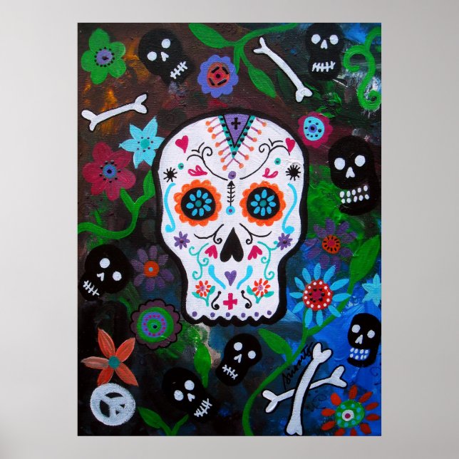 PÓSTERS DE AZÚCAR DEL DÍA DE LOS MUERTOS (Frente)