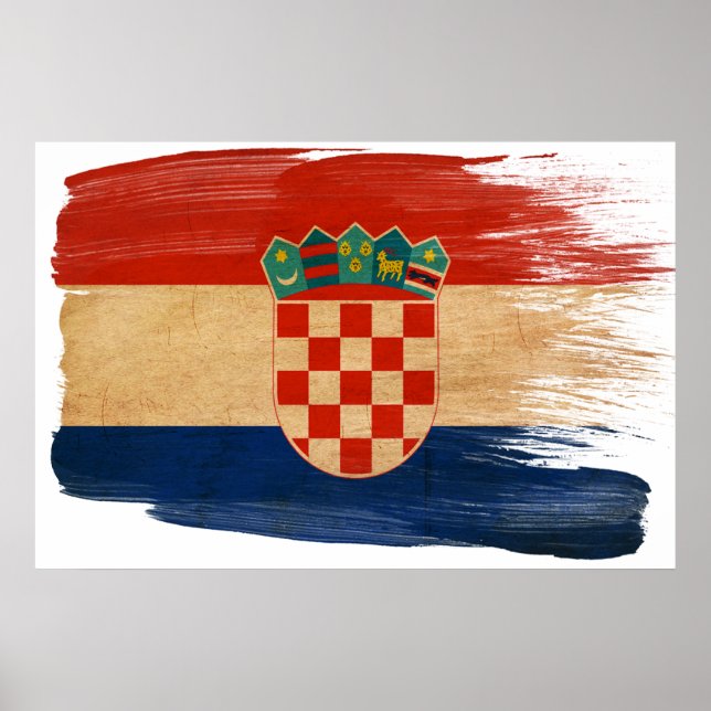 Posters de Bandera de Croacia (Frente)