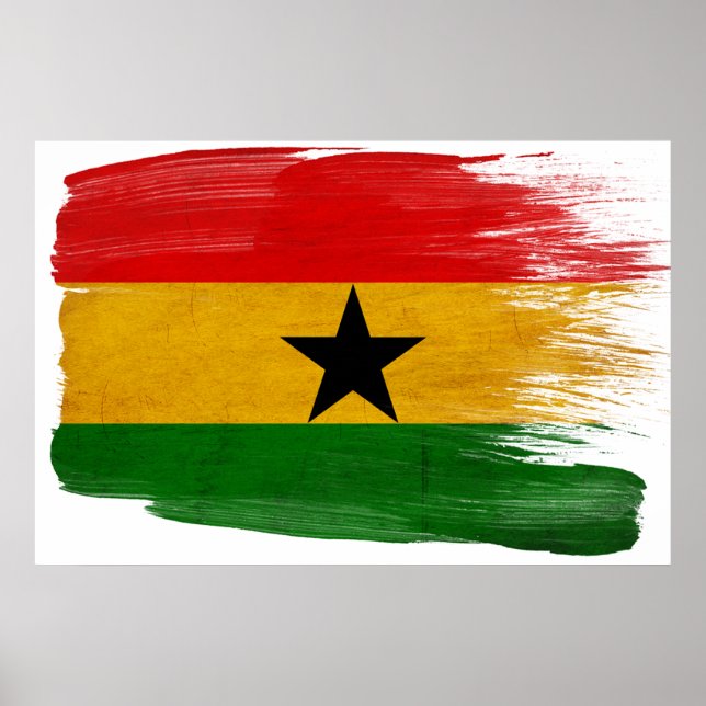 Posters de Bandera de Ghana (Frente)