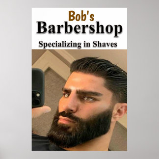 Pósters de Barbería de Salón Especializados en Afe