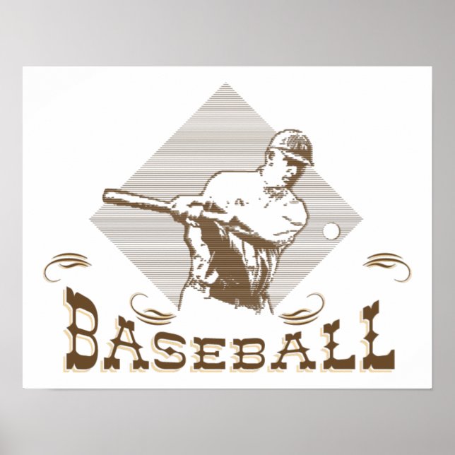 Posters de béisbol de estilo retro (Frente)