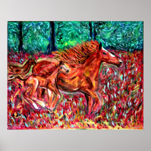 Pósters de caballos salvajes Arte de Debbie Davids