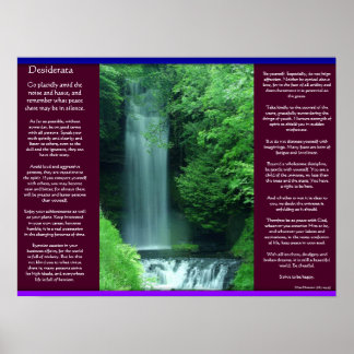 POSTERS de cascadas de DESIDERATA