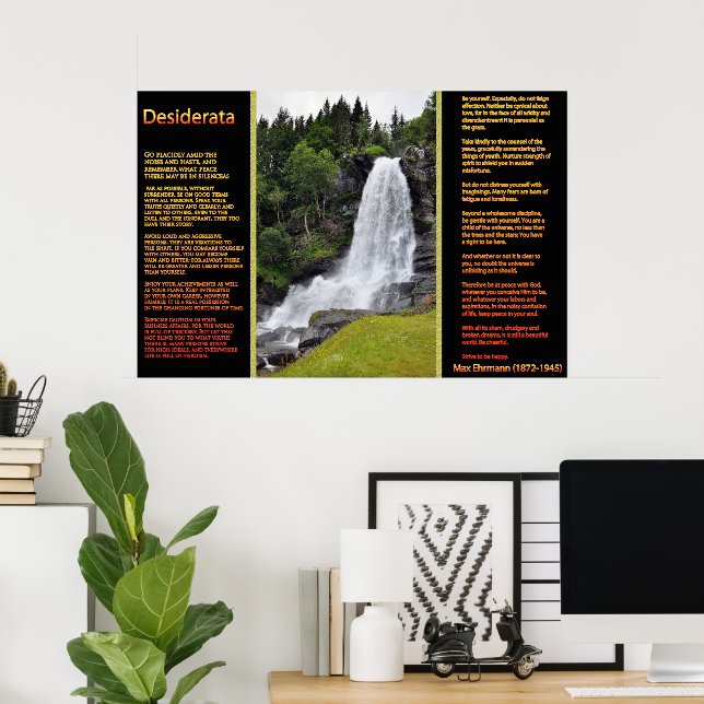 POSTERS de cascadas de los Naranjas DESIDERATA 13 (Oficina en casa)