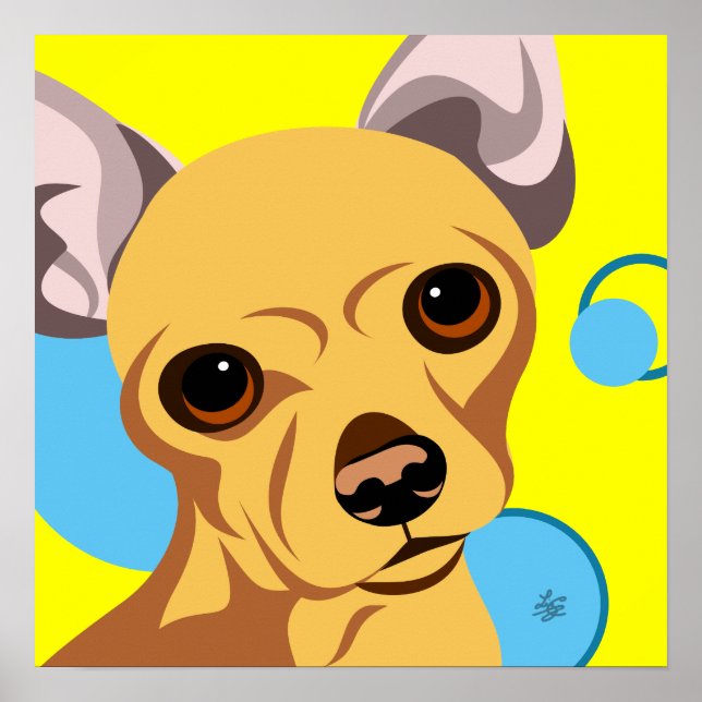 Pósters de Chihuahua Adorable (Frente)