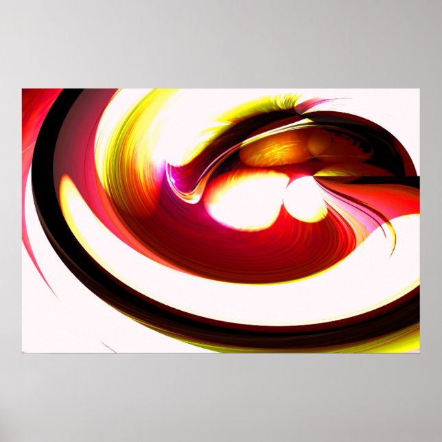 Posters de círculos de resumen digital de pinturas (Frente)