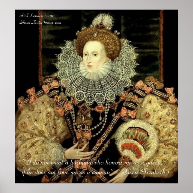 Posters de citas de amor de la Reina Isabel 1 (Frente)