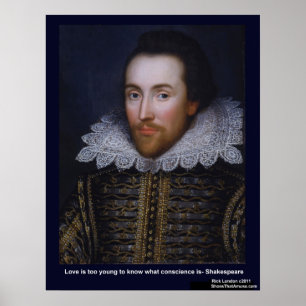 Posters de citas de amor de Shakespeare Love Too Y