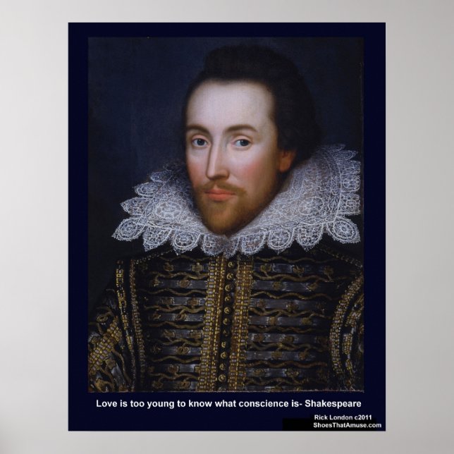Posters de citas de amor de Shakespeare Love Too Y (Frente)