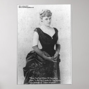 Posters de citas de Edith Wharton "Difundiendo luz