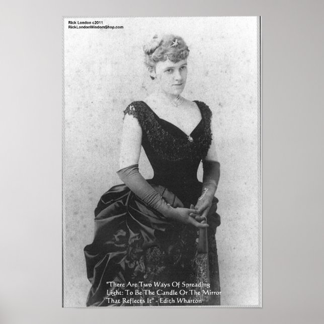 Posters de citas de Edith Wharton "Difundiendo luz (Frente)