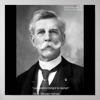 Posters de citas de Oliver W Holmes "Love Twilight