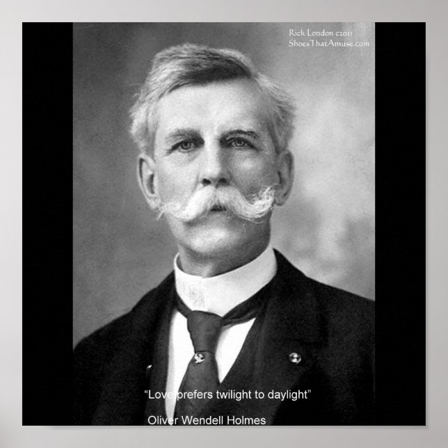 Posters de citas de Oliver W Holmes "Love Twilight (Frente)