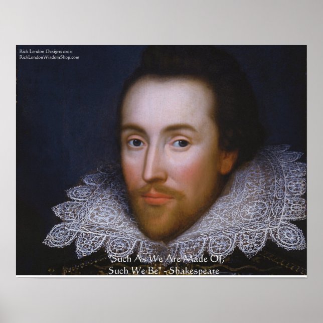 Posters de citas de sabiduría de Shakespeare "Así  (Frente)