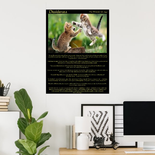 Posters de Desiderata Cat Fight (Oficina en casa)