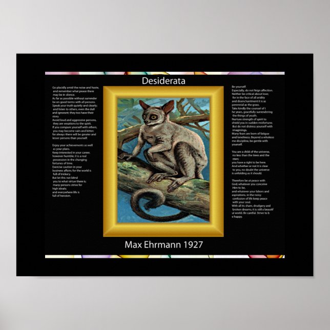 POSTERS de DESIDERATA Galago (Frente)