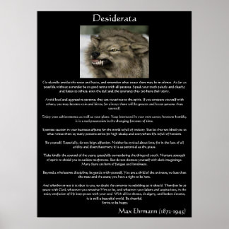 Posters de Desiderata Gray Wolves