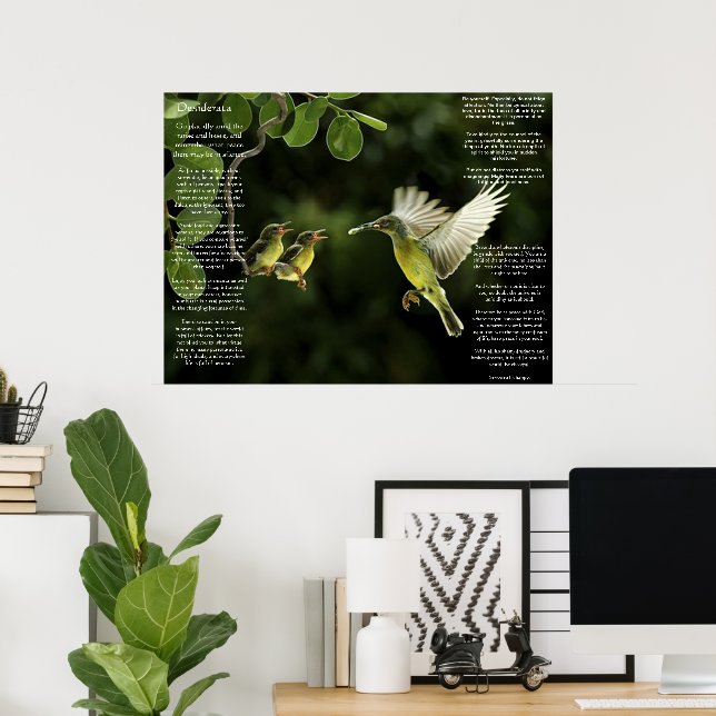 Posters de Desiderata Hummingbird (Oficina en casa)