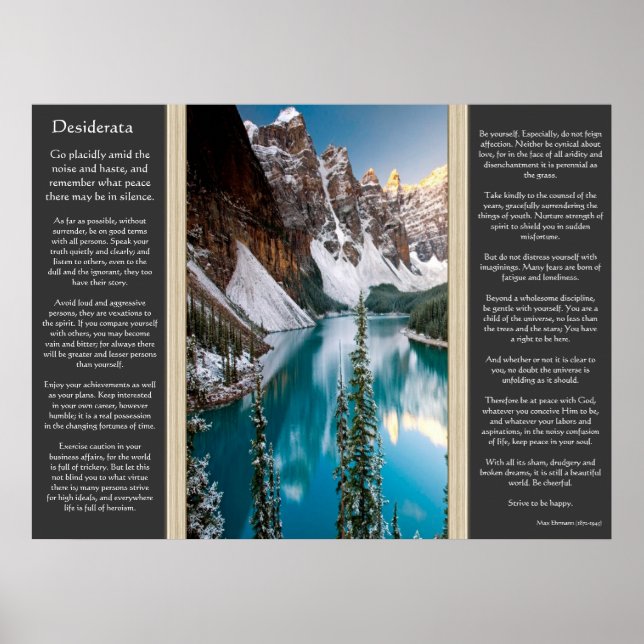 Posters de Desiderata Majestic Mountain View (Frente)