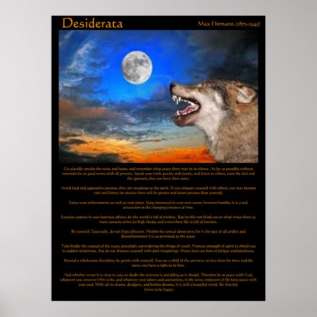 Posters de Desiderata Night Howl (Frente)