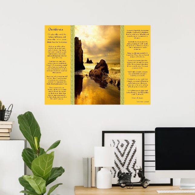 Posters de Desiderata Ocean Rock (Oficina en casa)