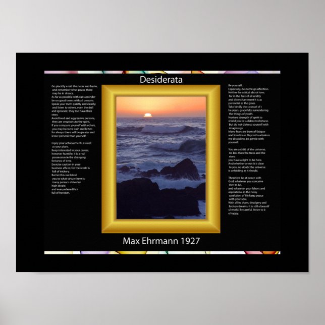 POSTERS de DESIDERATA Rocks (Frente)