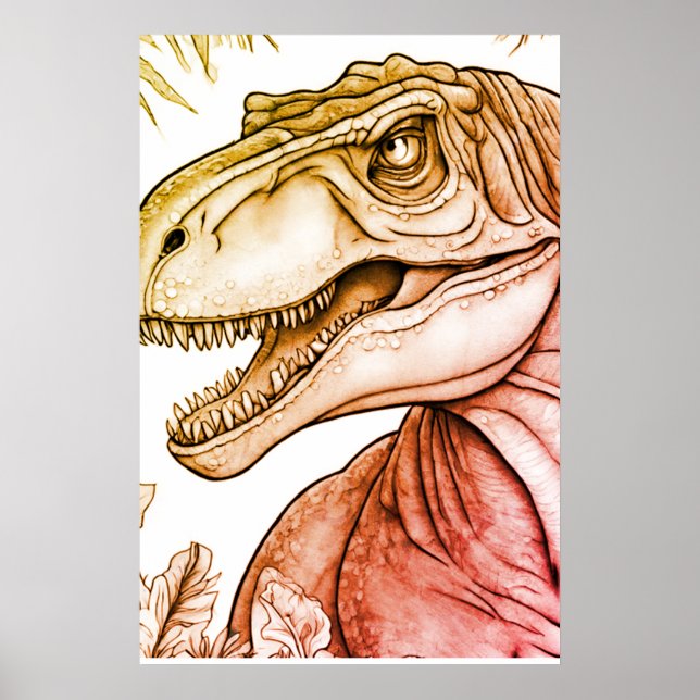 Pósters de dinosaurios para la pared de la habitac (Frente)