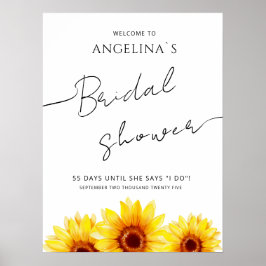 Posters de ducha de novia de diseño moderno.