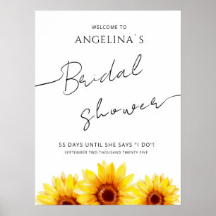Posters de ducha de novia de diseño moderno.