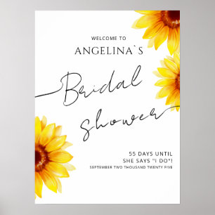 Posters de ducha de novia de diseño moderno.