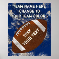 Posters de fútbol con TU TEXTO y COLORES