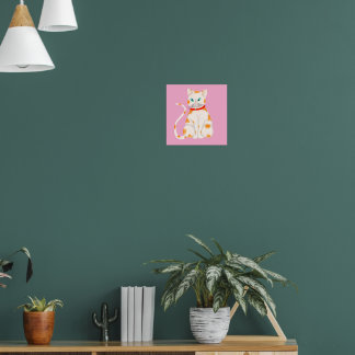 Posters de gato naranja y blanco