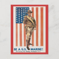 Posters de guerra postales a los Marines de la Pri