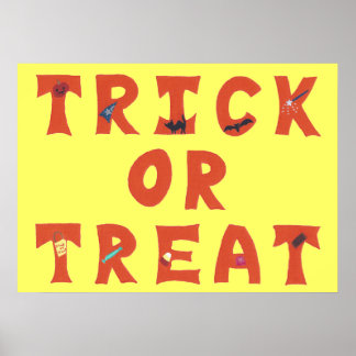 Posters de Halloween decorados con trucos o trucos