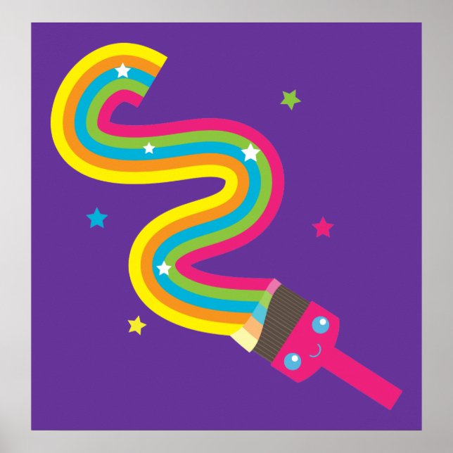 Posters de impresión de pincel de pintura (Frente)