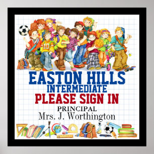 Posters de la administración y del profesor de