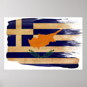 Posters de la bandera de Chipre del Griego
