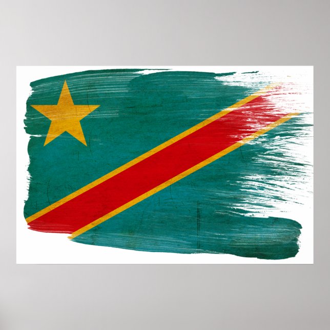 Posters de la bandera del Congo (Frente)
