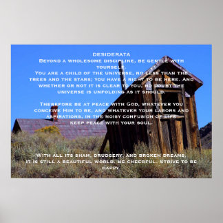 POSTERS de la Casa Real de la Montaña DESIDERATA