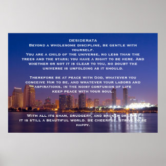 POSTERS de la ciudad nocturna DESIDERATA