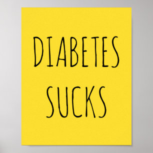 Posters de la diabetes amarilla