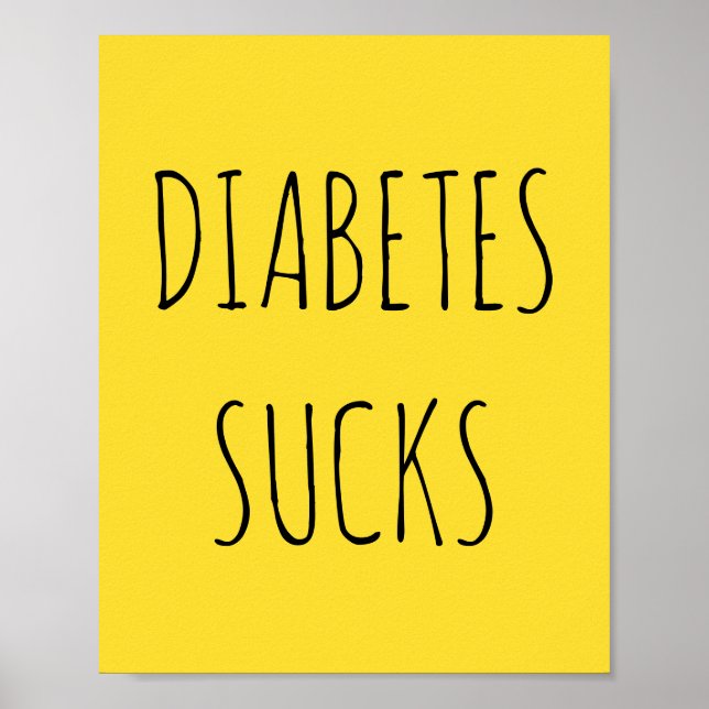 Posters de la diabetes amarilla (Frente)