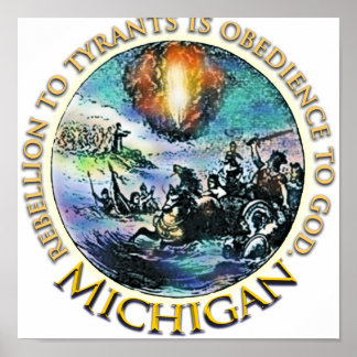 Posters de la fiesta del té de Michigan