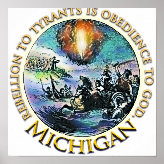 Posters de la fiesta del té de Michigan (Frente)