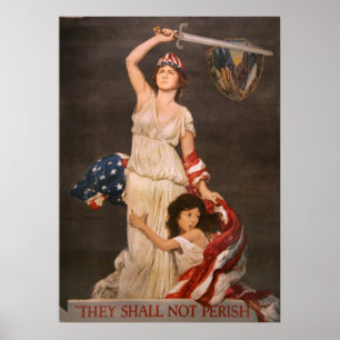Posters de la guerra del vintage de WWI y de WWII